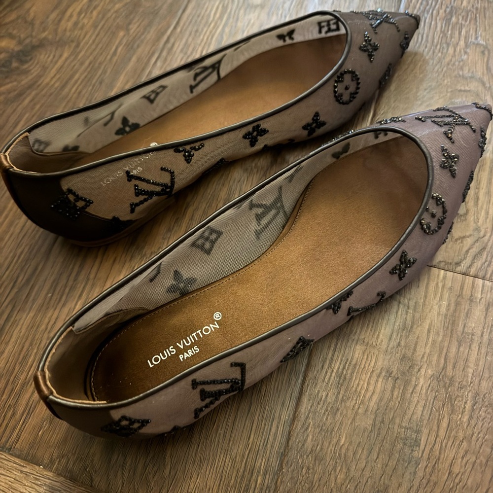 Louis Vuitton Gala Brown Flats - Picture 6 of 8